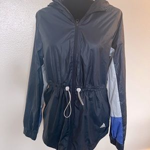 Adidas windbreaker blue